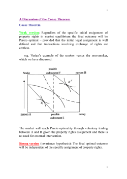 A Discussion of the Coase Theorem
