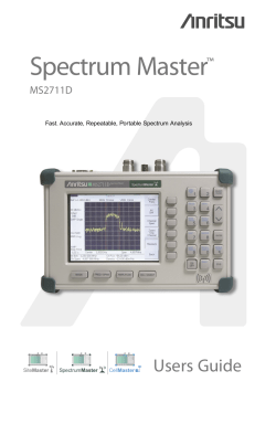 MS2711D Spectrum Master User Guide, 10580