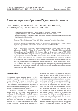Pressure responses of portable CO concentration sensors