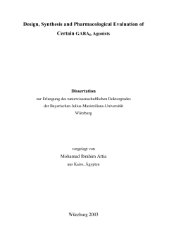 Design, Synthesis and Pharmacological Evaluation of Certain