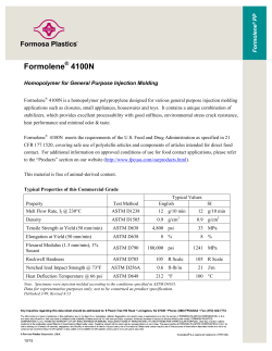 PP Product Technical Data Sheet