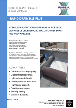 Data sheet for Rapid Drain H15 Plus