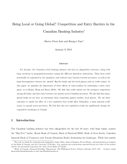 Being Local or Going Global? Competition and Entry Barriers in the