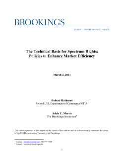 Analysis of Current Spectrum Policy