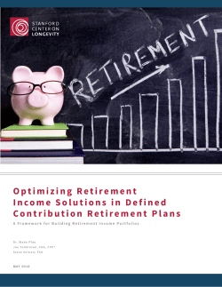 Optimizing Retirement Income Solutions in Defined Contribution