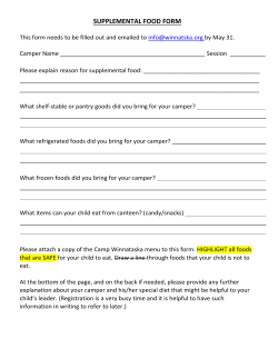 supplemental food form