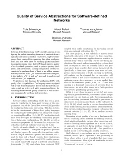 Quality of Service Abstractions for Software