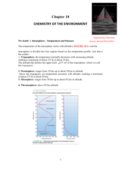 2013 Chapter 18 CHEMISTRY OF THE ENVIRONMENT