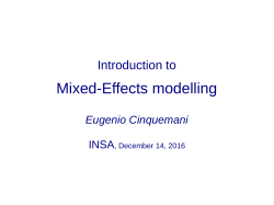Mixed-Effects modelling