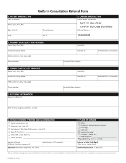 Uniform Consultation Referral Form
