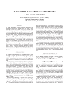 IMAGES IDENTIFICATION BASED ON EQUIVALENCE CLASSES Y