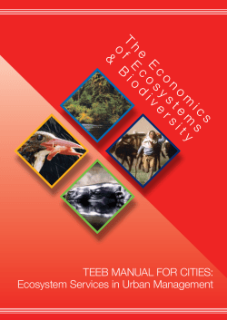 TEEB Manual for Cities - The Economics of Ecosystems and
