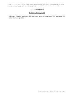 ATTACHMENT DD Reliability Pricing Model References to section