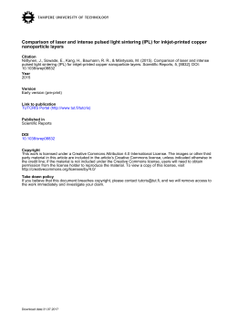 Comparison of laser and intense pulsed light sintering (IPL) for inkjet