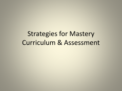 Assessment Strategies