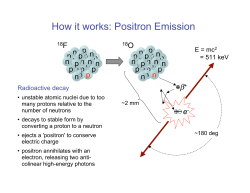 How it works: Positron Emission