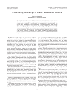 Understanding Other People`s Actions: Intention