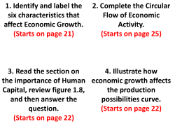 1. Identify and label the six characteristics that affect Economic