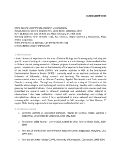 CURRICULUM VITAE Mar&iacute;a Yoanna Eissler Parada, Doctor in
