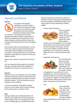 Hepatitis and lifestyle