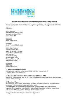 Directors, Brixton Energy Solar 1