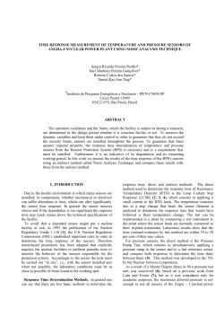 TIME RESPONSE MEASUREMENT OF TEMPERATURE