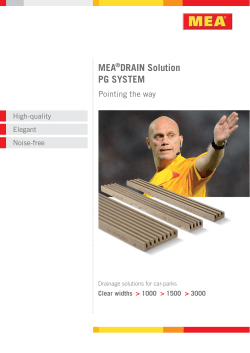 MEA&reg;DRAIN Solution PG SYSTEM