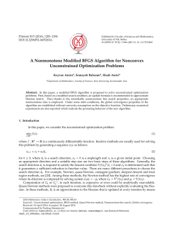 A Nonmonotone Modified BFGS Algorithm for Nonconvex - PMF-a
