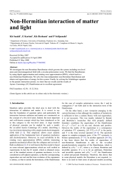 Non-Hermitian interaction of matter and light