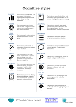 Cognitive styles