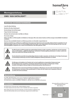 Montageanleitung OMS 1026 DATALIGHT&reg;
