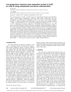 Low temperature chemical vapor deposition