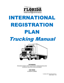 IRP TRUCKING MANUAL (Form HSMV 85500)