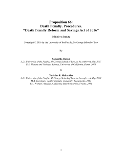Proposition 66: Death Penalty. Procedures.