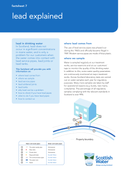 lead explained - Scottish Water