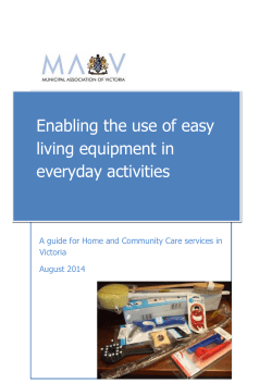 HACC Easy Living Equipment guide - Municipal Association of Victoria
