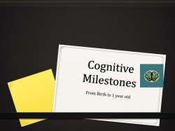 Cognitive Milestones
