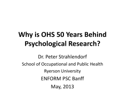 Psychology and Safety: Neuroscience not Behaviourism