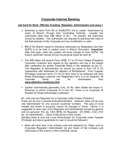 Corporate Internet Banking