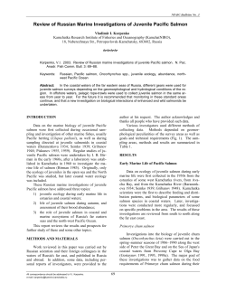 Review of Russian Marine Investigations of Juvenile Pacific Salmon