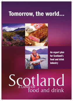 Scottish Food and Drink Export Plan