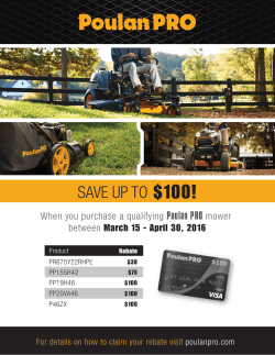 SAVE UP TO $100! - Rural King Rebate