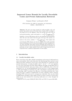 Improved Lower Bounds for Locally Decodable Codes and Private
