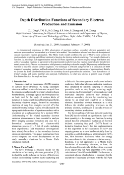 Depth Distribution Functions of Secondary Electron Production and