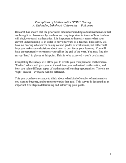 Perceptions of Mathematics