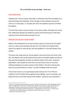 He or she broke up my marriage &ndash; what now: Let`s set the scene: A