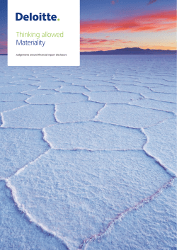 Thinking allowed Materiality