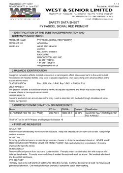 Signal Red Polyester Pigment MSDS