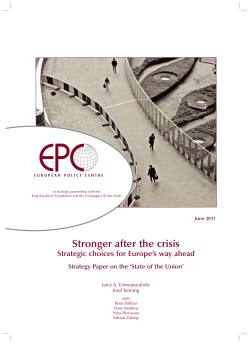 Stronger after the crisis