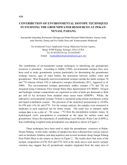 contribution of environmental isotope techniques in studying the